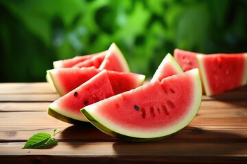 Fruit food ripe red sweet healthy juicy watermelon summer slice