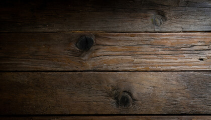 Obraz premium Design of dark wood background, low key light