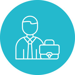 Business Man Line Icon