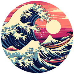 Vintage Japanese Kanagawa The great Wave