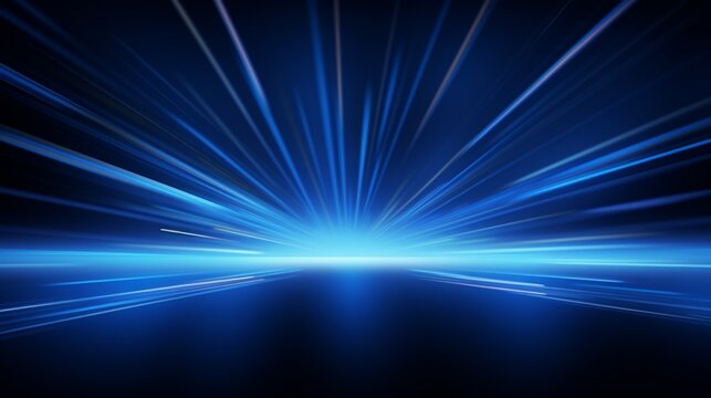 Abstract background with blue lines and lights