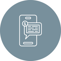 Sms Notification Line Icon