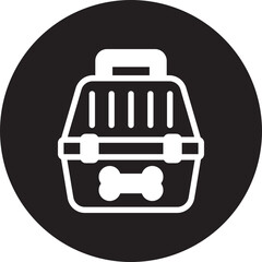 animal carrier glyph icon