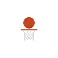 Basketball ball logo isolated on white background