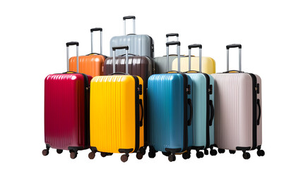 Luggage on an isolated white background