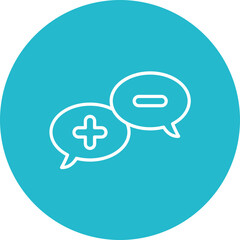 Plus And Minus Comments Line Icon