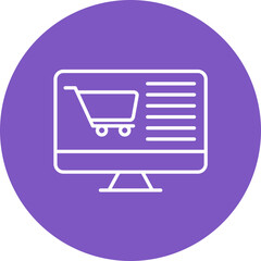 Online Order System Line Icon