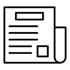 Newspaper Icon Line icon