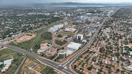 Fototapeta na wymiar The Gaborone Central Business District (CBD) in Botswana, Africa