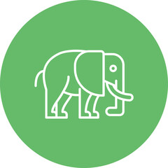 Elephant Line Icon