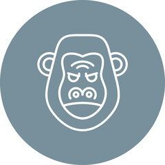 Gorilla Line Icon