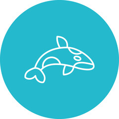 Killer Whale Line Icon