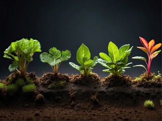 Plant growth, seedling, botany, 