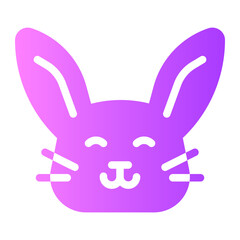 Fototapeta premium rabbit gradient icon