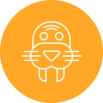recommend clip art: Walrus Line Icon