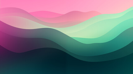 Vibrant Ripple Fusion : Pink and light green wave background

