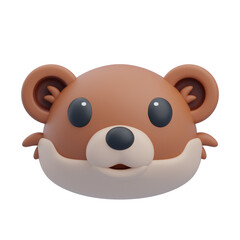 Arctic Charisma: Admiring the Charm of Ermines through Captivating 3D Illustration. 3d illustration, 3d element, 3d rendering. 3d visualization isolated on a transparent background