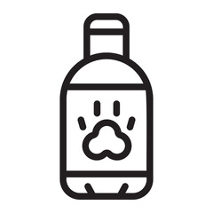 pet shampoo line icon