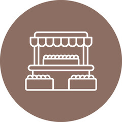 Farmers Market Line Icon