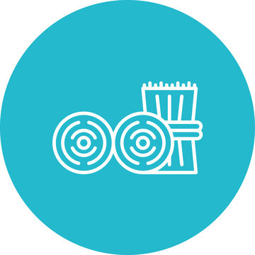 recommend clip art: Hay Bale Line Icon