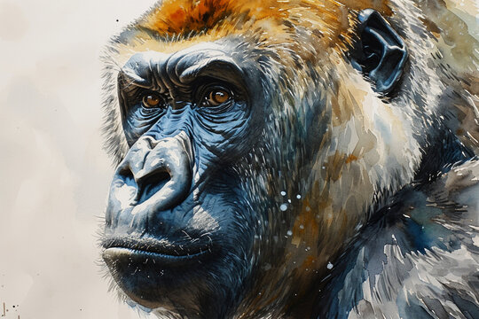 painting of a gorilla