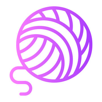 yarn ball gradient icon
