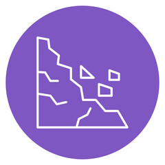 Landslide Line Icon