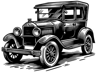 Retro Car Linocut