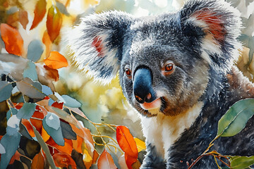 Fototapeta premium painting of a koala