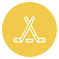 Hockey Stick Line Icon