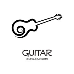 guitar logo template that is unique and simple