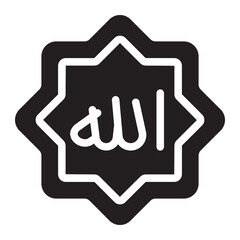 allah glyph icon
