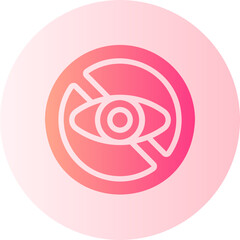 close eyes gradient icon