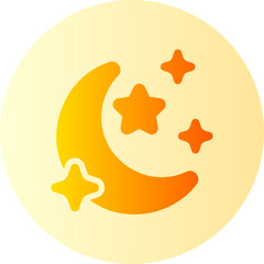 crescent moon gradient icon