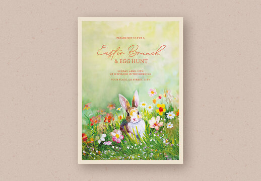Easter Brunch Invitation Card