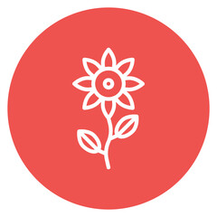 Italian Sunflower Line Icon