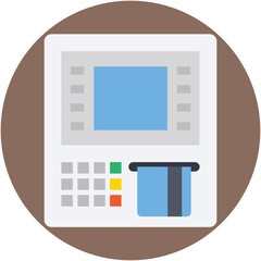 Atm Flat Vector Icon