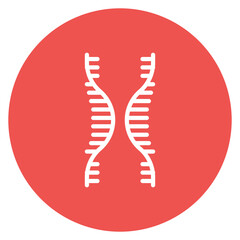 Viral RNA Strand Line Icon