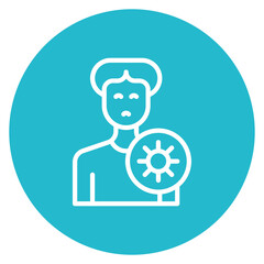 Infected Person Line Icon