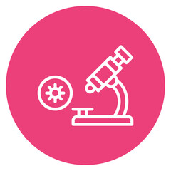 Pathogen Microscope Line Icon