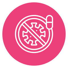 Antiviral Medication Line Icon
