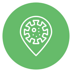 Pandemic Risk Line Icon