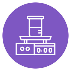 Analytical Balance Line Icon