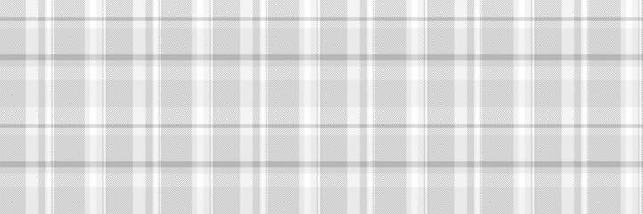 Menswear plaid textile background, linear texture check seamless. Romantic vector tartan fabric pattern in white and silver colors.