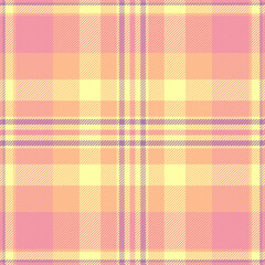 Fabric check plaid of texture vector tartan with a textile seamless background pattern.