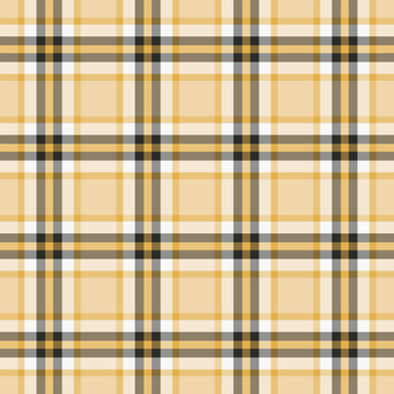 Tie seamless fabric plaid, golf pattern texture tartan. Periodic background vector textile check in amber and grey colors.