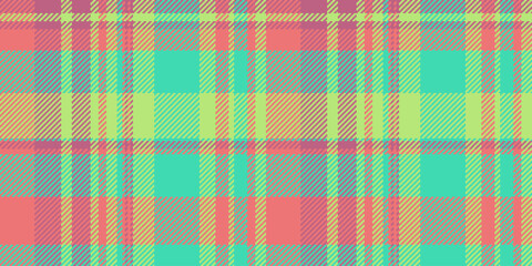 Product plaid background tartan, xmas fabric seamless check. Mat textile texture pattern vector in teal and red colors.