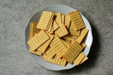biscuit crackers on a plate