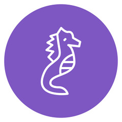 Seahorse Line Icon
