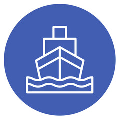 Fototapeta na wymiar Ship Line Icon